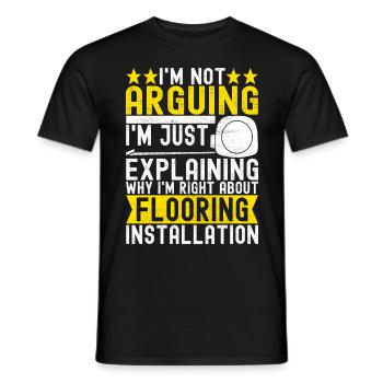 liesenleger floor layer - Men's T-Shirt - black - Front - AI Model Male 178 light (178cm)
