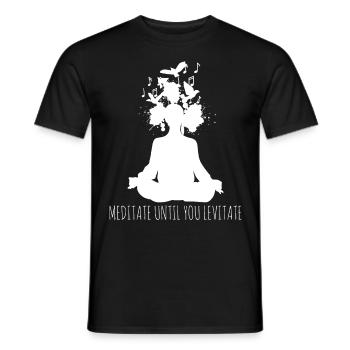 Méditation Lévitation Méditation Yoga - T-shirt homme - noir - Devant - AI Model Male 178 light (178cm)