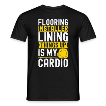 liesenleger floor layer - Men's T-Shirt - black - Front - AI Model Male 178 light (178cm)