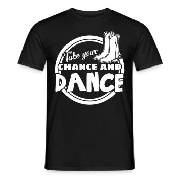 Linedans, countrymusik, linedans - Mænd T-shirt - sort - Foran - AI Model Male 178 light (178cm)