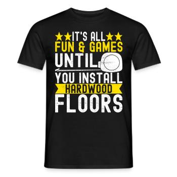 liesenleger floor layer - Men's T-Shirt - black - Front - AI Model Male 178 light (178cm)