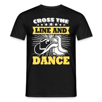 Line Dance Country Music - Männer T-Shirt - Schwarz - Vorne - AI Model Male 178 light (178cm)