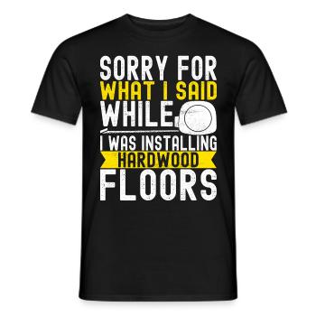 liesenleger floor layer - Men's T-Shirt - black - Front - AI Model Male 178 light (178cm)