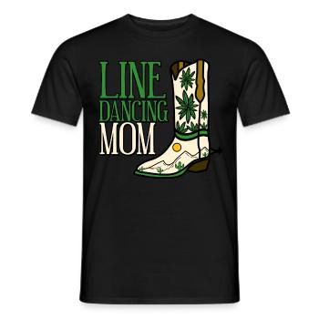 Line Dance Boat Country Music - Men's T-Shirt - black - Front - AI Model Male 178 light (178cm)