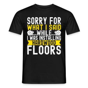 liesenleger floor layer - Men's T-Shirt - black - Front - AI Model Male 178 light (178cm)