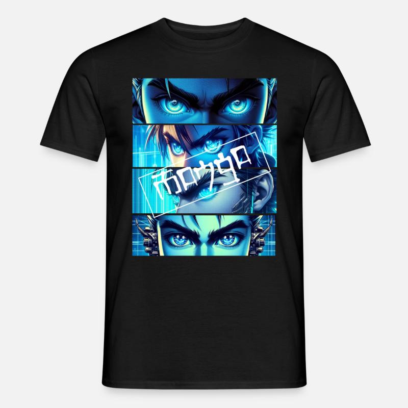 manga style Anime Comics - Männer T-Shirt - Schwarz