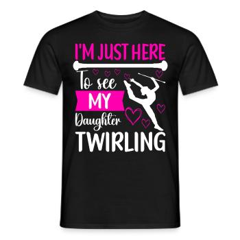 Majorette Gymnastique Majorettes Bâton Twirling - T-shirt homme - noir - Devant - AI Model Male 178 light (178cm)