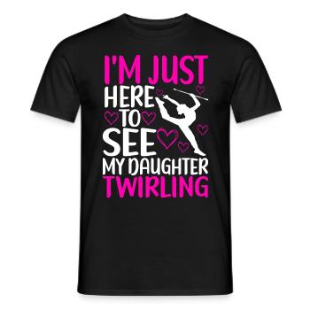 Majorette Gymnastique Majorettes Bâton Twirling - T-shirt homme - noir - Devant - AI Model Male 178 light (178cm)