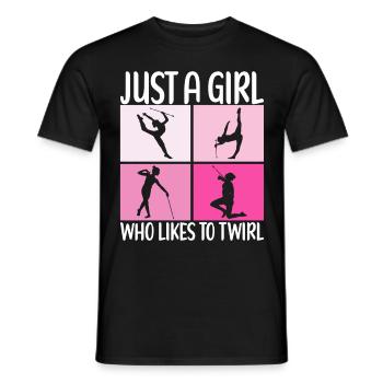 Majorette Gymnastique Majorettes Bâton Twirling - T-shirt homme - noir - Devant - AI Model Male 178 light (178cm)