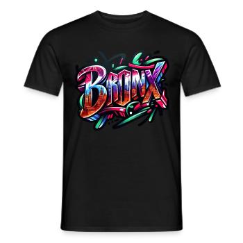 Bronx New York Graffiti - Men's T-Shirt - black - Front - AI Model Male 178 light (178cm)