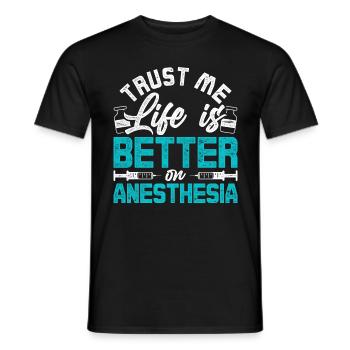 Anesthésiologie Anesthésiste - T-shirt homme - noir - Devant - AI Model Male 178 light (178cm)