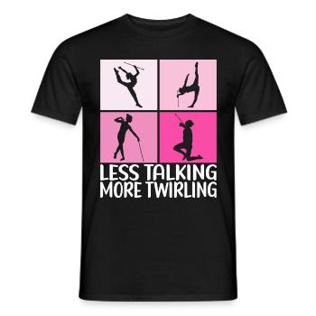 Majorette Gymnastique Majorettes Bâton Twirling - T-shirt homme - noir - Devant - AI Model Male 178 light (178cm)