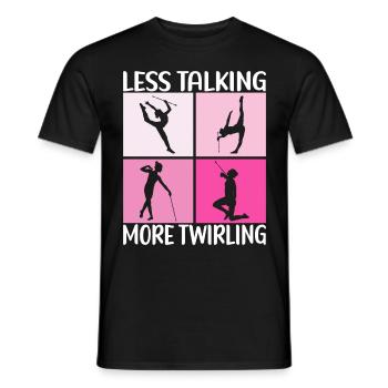 Majorette Gymnastique Majorettes Bâton Twirling - T-shirt homme - noir - Devant - AI Model Male 178 light (178cm)