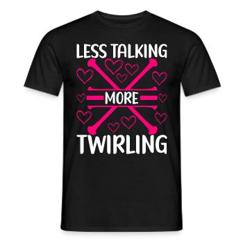 Majorette Gymnastique Majorettes Bâton Twirling - T-shirt homme - noir - Devant - AI Model Male 178 light (178cm)