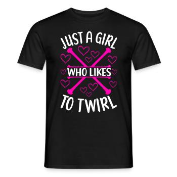 Majorette Gymnastique Majorettes Bâton Twirling - T-shirt homme - noir - Devant - AI Model Male 178 light (178cm)