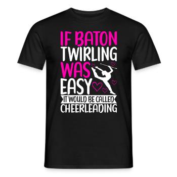 Majorette Gymnastique Majorettes Bâton Twirling - T-shirt homme - noir - Devant - AI Model Male 178 light (178cm)