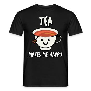 Tasse De Thé Buveurs Sachet De Thé Thé - T-shirt homme - noir - Devant - AI Model Male 178 light (178cm)