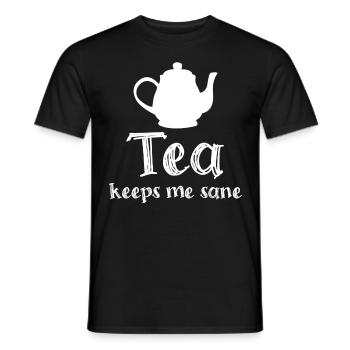 Teapot Tea Cup Tea Bag - Men's T-Shirt - black - Front - AI Model Male 178 light (178cm)