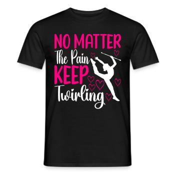 Majorette Gymnastique Majorettes Bâton Twirling - T-shirt homme - noir - Devant - AI Model Male 178 light (178cm)