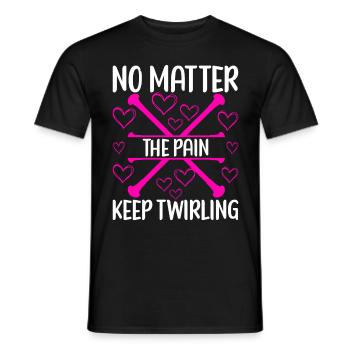 Majorette Gymnastique Majorettes Bâton Twirling - T-shirt homme - noir - Devant - AI Model Male 178 light (178cm)