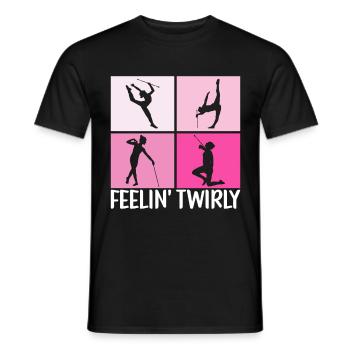Majorette Gymnastique Majorettes Bâton Twirling - T-shirt homme - noir - Devant - AI Model Male 178 light (178cm)