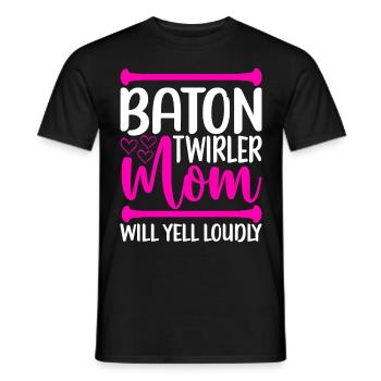 Majorette Gymnastique Majorettes Bâton Twirling - T-shirt homme - noir - Devant - AI Model Male 178 light (178cm)