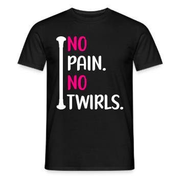 Majorette Gymnastique Majorettes Bâton Twirling - T-shirt homme - noir - Devant - AI Model Male 178 light (178cm)