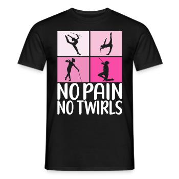 Majorette Gymnastique Majorettes Bâton Twirling - T-shirt homme - noir - Devant - AI Model Male 178 light (178cm)