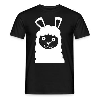 Alpaca funny Alpacas - Männer T-Shirt - Schwarz - Vorne - AI Model Male 178 light (178cm)