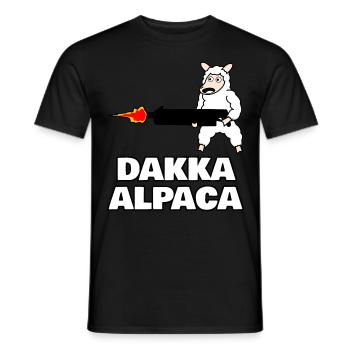 Dakka Alpaca - Männer T-Shirt - Schwarz - Vorne - AI Model Male 178 light (178cm)
