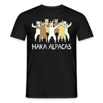 Haka Alpacas - Männer T-Shirt - Schwarz - Vorne - AI Model Male 178 light (178cm)