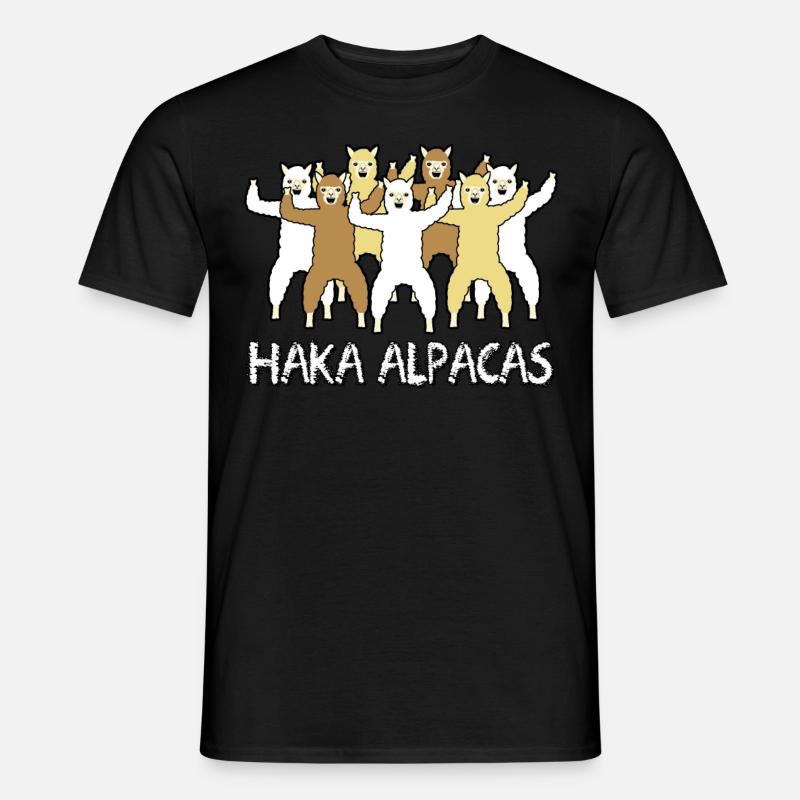 Haka Alpacas - Männer T-Shirt - Schwarz