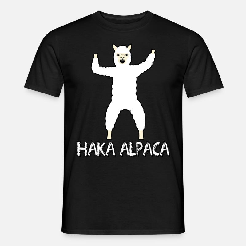 Haka Alpaca - Männer T-Shirt - Schwarz