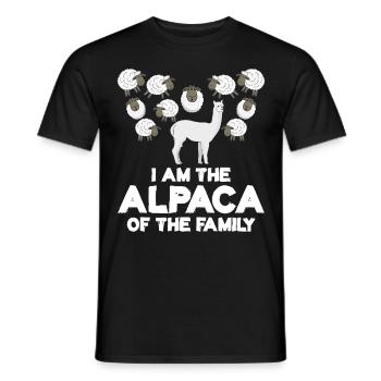 Alpaca and Sheep Family - Männer T-Shirt - Schwarz - Vorne - AI Model Male 178 light (178cm)
