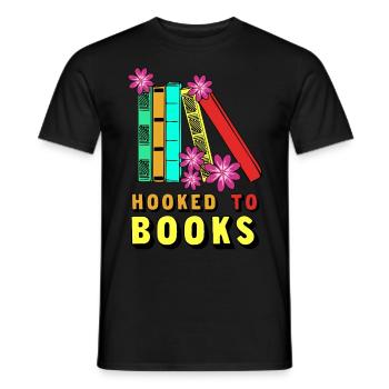 Book Read Books Bookworm Reading - Men's T-Shirt - black - Front - AI Model Male 178 light (178cm)