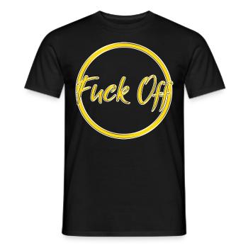 fuck off - Männer T-Shirt - Schwarz - Vorne - AI Model Male 178 light (178cm)