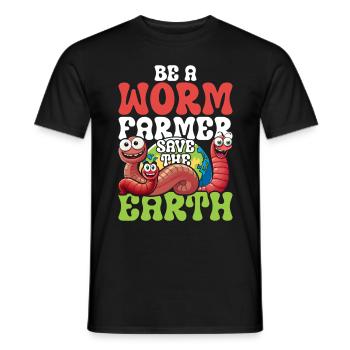 Élevage de vers Éleveurs de vers Vermiculture - T-shirt homme - noir - Devant - AI Model Male 178 light (178cm)