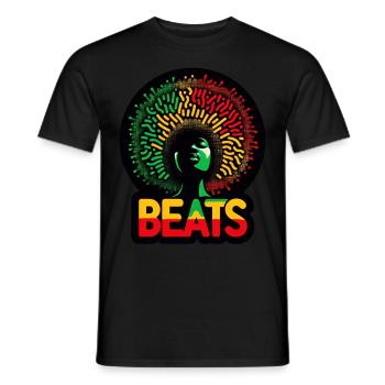 AfroBeats - Männer T-Shirt - Schwarz - Vorne - AI Model Male 178 light (178cm)
