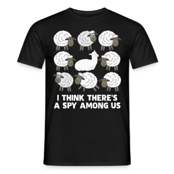 Alpaga Spy Sheep Alpagas - T-shirt homme - noir - Devant - AI Model Male 178 light (178cm)