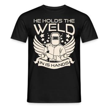 Welder Blacksmith Metalworker Metal Work - Men's T-Shirt - black - Front - AI Model Male 178 light (178cm)