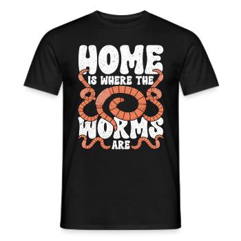 Élevage de vers Éleveurs de vers Vermiculture - T-shirt homme - noir - Devant - AI Model Male 178 light (178cm)