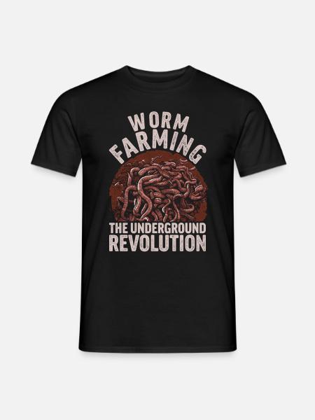 L’élevage de vers de terre : la révolution souterraine - T-shirt homme - noir