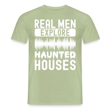 Paranormaler Ermittler Geister Jagen - Männer T-Shirt - Sage - Vorne - AI Model Male 178 light (178cm)