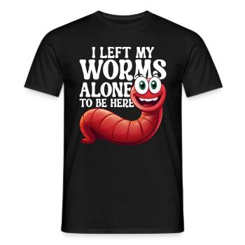 Élevage de vers Éleveurs de vers Vermiculture - T-shirt homme - noir - Devant - AI Model Male 178 light (178cm)