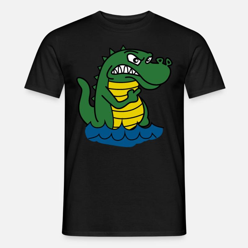Alligators Grumpy Alligator - Men's T-Shirt - black
