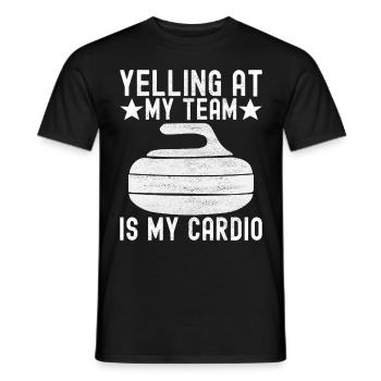 Curling Curling Players - Men's T-Shirt - black - Front - AI Model Male 178 light (178cm)