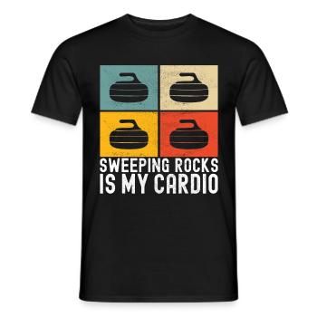 Curling Curling Players - Men's T-Shirt - black - Front - AI Model Male 178 light (178cm)