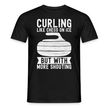 Curling Curling Players - Men's T-Shirt - black - Front - AI Model Male 178 light (178cm)