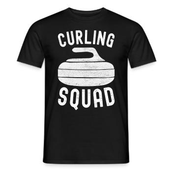 Curling Curling Players - Men's T-Shirt - black - Front - AI Model Male 178 light (178cm)
