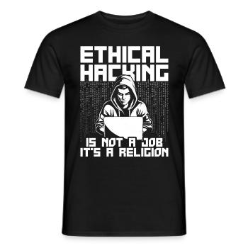 Ethical Hacking Is Not A Job It's A Religion - Männer T-Shirt - Schwarz - Vorne - AI Model Male 178 light (178cm)